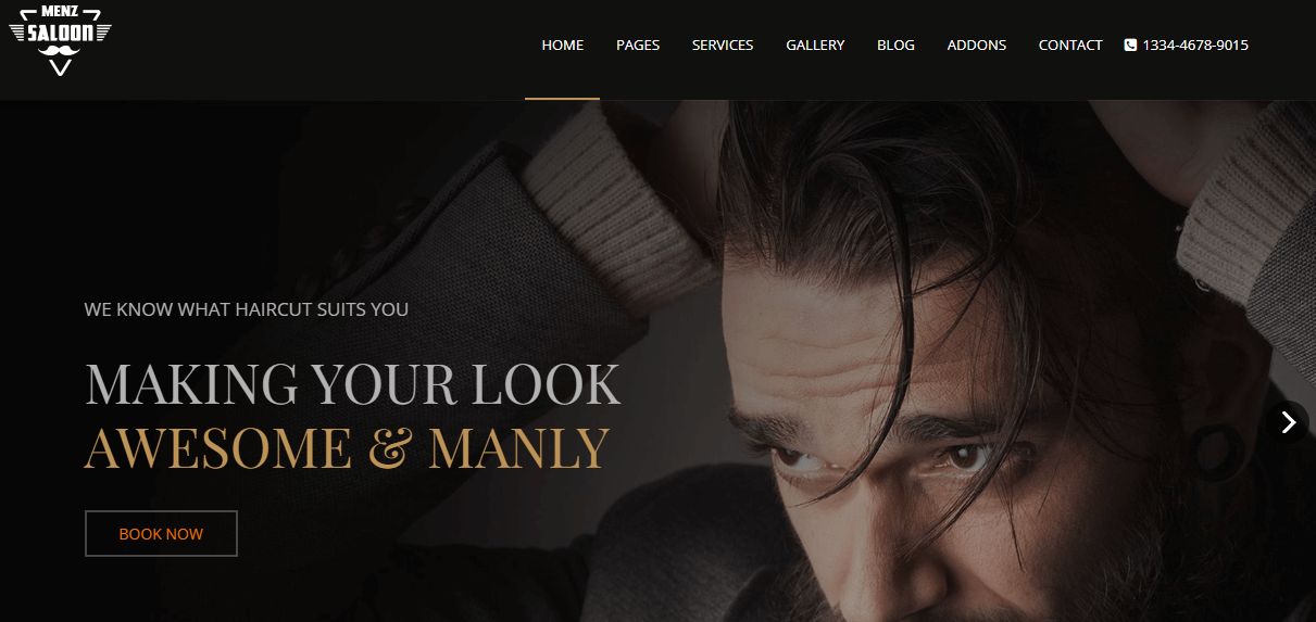 Barbershop Website Template Examples, barber shop website template